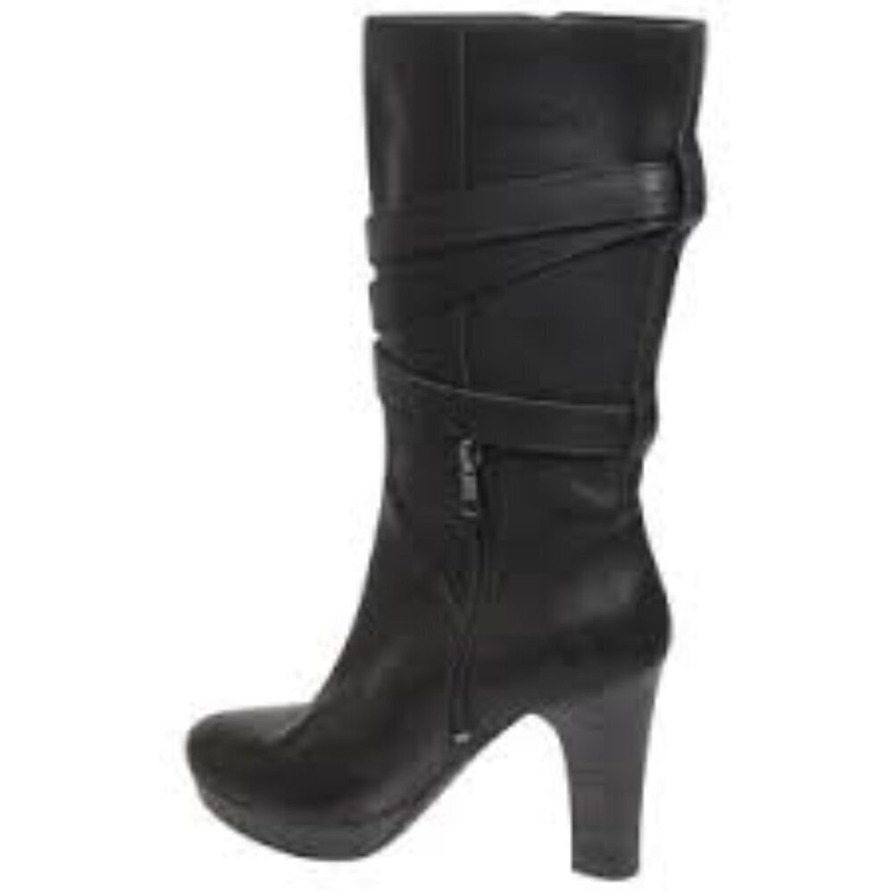 UGG Jardin Black Heeled Boots Timeless Elegance Size 10